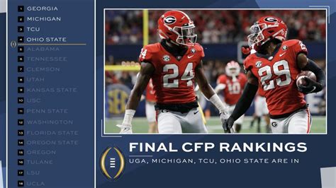 ncaaf rankings 2022.